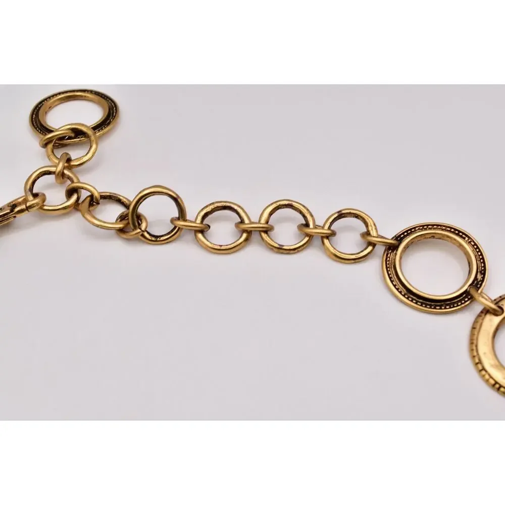 The Limited Vintage Brushed Antiqued Gold Medallion Chain Belt 30